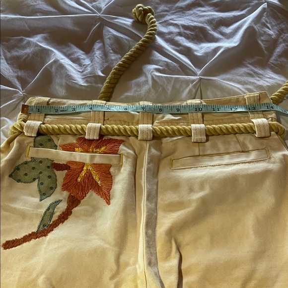 Free People We The Free NWOT Floral Electric Sands Embroidered Cropped Pants - Picture 13 of 16